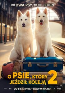 Plakat filmu O psie który jeździł koleją 2