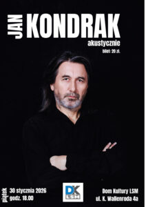 Plakat dotyczący koncertu Jan Kondrak akustycznie